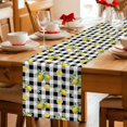 thumbnail image 5 of Cute Lemon Summer Table Runner 90 Inches, Farmhouse Floral Black Buffalo Plaid Bed Runner Dresser Scarves Tabletop for Indoor Outdoor Parties/Ceremony/Banquet, 13" x 90", 5 of 9