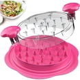 thumbnail image 1 of Desmenuzador de pollo Changmaius, herramienta grande para desmenuzar pechugas de pollo, con cepillo y tenedor, desmenuzador de carne visible, tira antideslizante, mango ergonómico, libre de BPA, para, 1 of 7