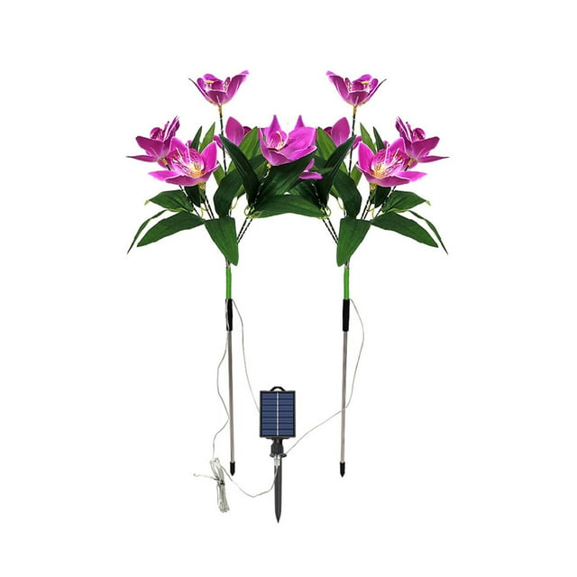 TIMIFIS Decorative Lights Solar Flower Lights Outdoor, Solar Flowers Garden Decorative Lights LED Stake Lights Auto On/Off Bright up to 8 Hrs Lighting & Ceiling