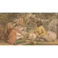 thumbnail image 2 of Joshua Cristall 18x12 Gold Ornate Wood Frame and Double Matted Museum Art Print Titled - Country Folk Gathered Around a Cooking Pot, 2 of 4