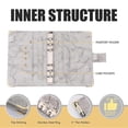 thumbnail image 3 of A6 PU Leather Budget Binder A6 Notebook Binder for Budgeting Money Saving Folder Marble Pattern Corner Protector Yellow, 3 of 4