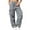 Dark Gray, variant on Kmdttou Cargo Pants Women Stretchy New Straight Tube Solid Color Button Multi Pocket Casual Drawstring Work Pants
