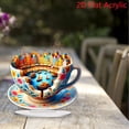 thumbnail image 4 of Taza de café de cerámica HWRETIE,adorno 2D para cafetería,hogar,sala de estar,vestíbulo,escritorio,decoración,regalo encantador con temática de café, 4 of 8