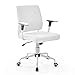 thumbnail image 2 of Modway Lattice Modern Faux Leather Mid Back Computer Desk Office Chair In White, 2 of 4