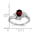 thumbnail image 2 of Primal Gold 14 Karat White Gold 7x5mm Oval Garnet and Diamond Ring, 2 of 3
