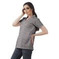 thumbnail image 3 of Moomaya Womens Wrap Style Shirt Tunic Cotton Casual Button Down Classic Collar Top, 3 of 6
