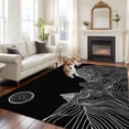 thumbnail image 3 of Mountain Line Area Rug 5x8 Washable Rug Non Slip Minimalist Abstract Landscape Art Sun Black Large Area Rug Soft Stainresistant Indoor Floor Carpet for Living Room Bedroom Home Office Dining Room, 3 of 7