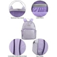 thumbnail image 5 of Jessica Simpson Women’s Top Carry Handle Laptop Backpack with Padded Mesh Shoulder Straps and Side Water Bottle Pockets for Commuting and Travel in Purple Shimmer, 5 of 6