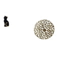 thumbnail image 1 of Figura De Gato De Resina, Escultura Animal Para Entrada, Estantería, Dormitorio, Con Decoraciones De Pared De Metal, Estatua De Hierro Forjado Rústica Escénica, Placa Colgante 3D., 1 of 8