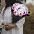 thumbnail image 4 of SeekLGT Halloween Artificial Flowers White Faux Rose, Gothic Fake Rose Stem for Halloween Flower Bouquet, Home Vase Centerpiece, Wedding Party Gothic Decor, 4 of 6