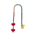 thumbnail image 3 of Bolso con cuentas de piedra Natural coloridas a la moda, llavero versátil con forma de corazón estilo INS para decoración de bolso de mujer, 3 of 5