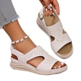 thumbnail image 3 of Willtoo Women's Open Toe Wedge Orthopedic Sandals Boho Non-slip Dressy Summer Sandals with Ankle Strap Breathable Casual Walking Shoes, 3 of 6
