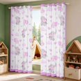 thumbnail image 2 of Erosebridal Baby Elephant Blackout Curtains for Girls, Pink Balloons Window Curtains Pack of 2 (38x45 Each), 2 of 6