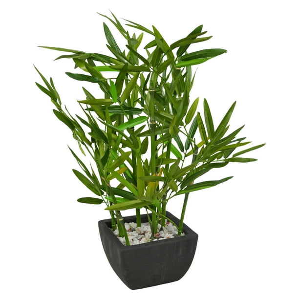 Westcharm 18" Tall Faux Bamboo Plant Lush Green Artificial Bamboo in