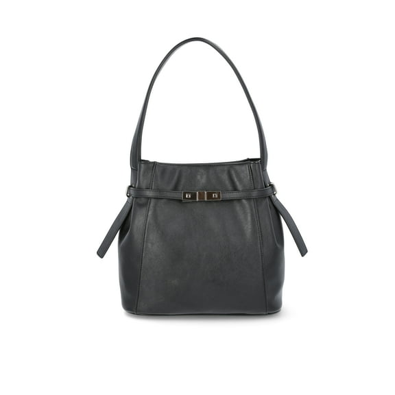 Time and Tru Women's Dalton Shoulder Bag, Black