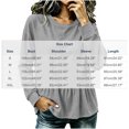 thumbnail image 6 of Lmnyox Women's Sweatshirts Crew Neck Solid Color Peplum Long Sleeve Pullover Fall Fashion Sweatshirts, 6 of 6