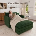 thumbnail image 6 of Muumblus Oversized Lounge Chair with Ottoman, Plush Cloud Accent Armchair for Living Room, Bedroom, Green Chenille, 6 of 9