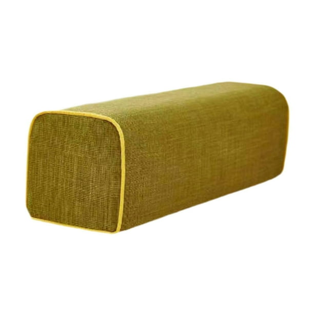 Almohada para reposabrazos de sofá, espuma de alta densidad, lino, cojín para reposabrazos, almohada de apoyo para brazos verde
