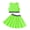 Green, variant on Jamicy Soft T-Shirts for Toddlers 3-8 Years Summer Bright Colors Beach Style Girls' Suit Sleeveless Top with Skirt Sweet Sports Style Skirt Suit for Kids Gifts