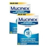 (2 pack) (2 pack) Mucinex 12 Hour Chest Congestion Expectorant Relief Tablets, 68 Count, Thins & Loosens Mucus