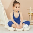 thumbnail image 2 of Real Fancy Baby Cute Summer Jumpsuits for Girls Kids Backless Harem Strap Romper Jumpsuit Toddler Pants Size 2-8Y, 2 of 6