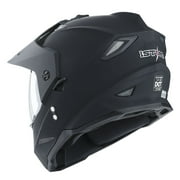 1Storm Adult Motorcycle Motocross Dual Sport Off Road Full Face Dual Visor Helmet F802CLS Matt Black