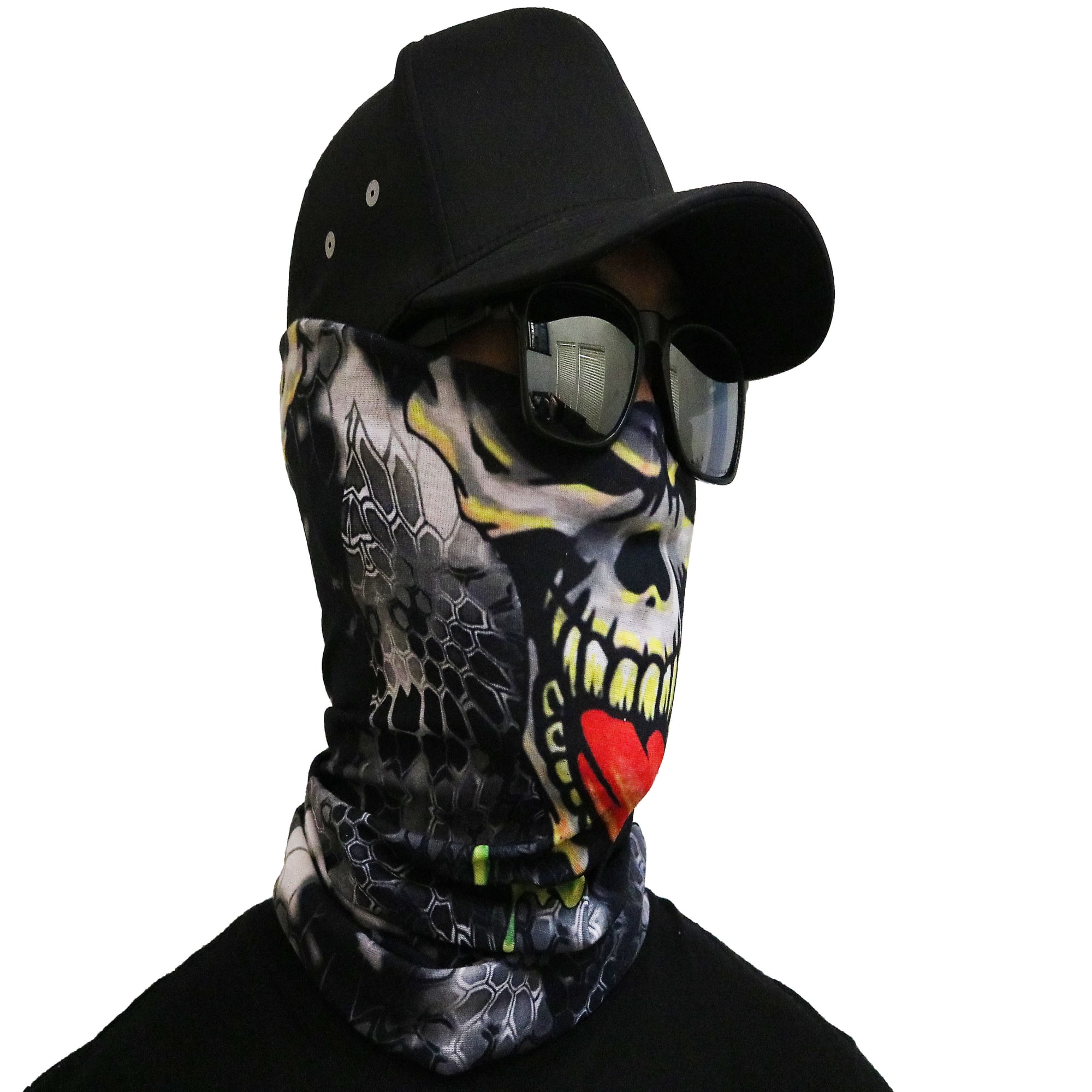Face Mask Skull Tounge Face Covering Bandana Seamless Multifunctional Unisex Headwrap Balaclava US SELLER!