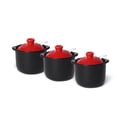 thumbnail image 1 of Retro Casserole Shape Sugar Bowl, Color Lid Salt Pig With Ceramic Spoon, Ceramic Sugar Pot, Porcelain Spice Jars-red-3 Set, 1 of 7