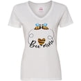 thumbnail image 3 of Inktastic Valentine’s Day Bee Mine Cute Bees and Heart Women's V-Neck T-Shirt, 3 of 5