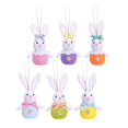 thumbnail image 2 of Juego de 6 adornos colgantes de de Pascua, gnomo de de peluche para decoración del hogar y, 2 of 9