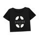 thumbnail image 5 of Top corto para mujer, camisa con cuello redondo a la moda de verano para viajes por la calle y caminar para mujer L, 5 of 7