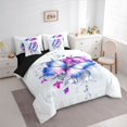 thumbnail image 3 of Castle Fairy Gradient Butterflies Twin Bedding Sets,Chic Flower Bedding Comforter Set, 3 of 8