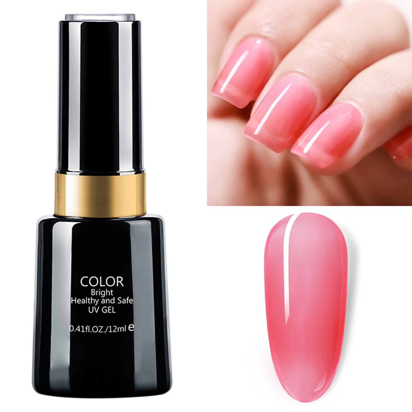 Jelly Ice Transparent JadeNude Color Translucent Need To Use Nail Lamp To Assist Quick Drying Nail Polish DIY Nails At Home 12ML Jelly Ice Transparent JadeNude Color Translucent Need To Use Nail Lamp To Assist Quick Drying Nail Polish DIY Nails At Home 12ML