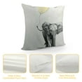 thumbnail image 4 of JEUXUS Yellow Style Pillowcase Inspirational Quote Words Animal Fruit Pattern Home Decorative Super Soft Throw Pillow Case Cushion Cover(Elephant with Balloon), 4 of 5
