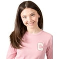 thumbnail image 4 of MeMoi Ribbed C-Patch Crossover Hem Long Sleeve T-Shirt - Girls - Female (XL, Sand), 4 of 6