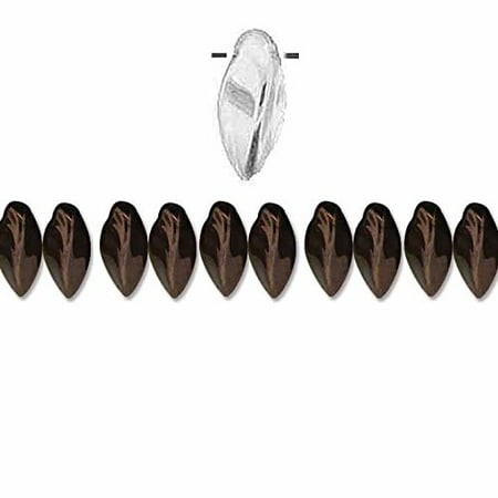 Jet Twist - Jet Vega Czech Glass Twist, Loose Beads, 6x12mm Apprx 25 bead loose strand
