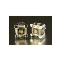 MENS ICE CUBE REAL DIAMOND STUDS 9 MM EARRINGS STUDS