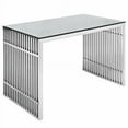 thumbnail image 2 of Modway Gridiron Stainless Steel Office Desk in Stainless Steel, 2 of 5