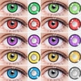 thumbnail image 2 of OVOLOOK lentes de contacto para miopía con dioptrías, lentillas de Color Cosplay para ojos, marrón, azul, rojo, verde, Halloween, uso anual, 2 unids/lote por par, 2 of 4
