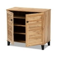 thumbnail image 2 of Baxton Studio Coolidge Modern and Contemporary Oak Brown Finished Wood 2-Door Shoe Storage Cabinet, 2 of 7