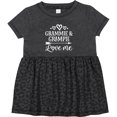 thumbnail image 3 of Inktastic Grammie and Grampie Love Me Girls Baby Dress, 3 of 5