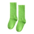 thumbnail image 2 of THDHVS Toddler Socks,Socks for Girls,Kids Mid-Calf Socks Breathable Combed Soft for All-Day Comfortable Mid-Crew Socks Are Ideal for School Daily Wear and Light Athletic Activities Green 5-8 Years, 2 of 3
