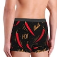 thumbnail image 4 of Kdxio Men's Boxer Briefs with Hot Chili Print - Comfortable and Breathable Underwear for Everyday Wear, 4 of 7