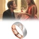 thumbnail image 1 of Anillos para mujer, regalos para mujer, anillo de pareja en forma de corazón de medio melocotón de acero de titanio, joyería, regalo de San Valentín, anillo de acero inoxidable, 1 of 2