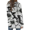 thumbnail image 6 of Hxshgdsn Womens Tops Women's Floral Cardigan 2025 Long Sleeve Boho Essentials Fall Outfits For&nbsp;Women&nbsp;2025 Black 2XL, 6 of 6