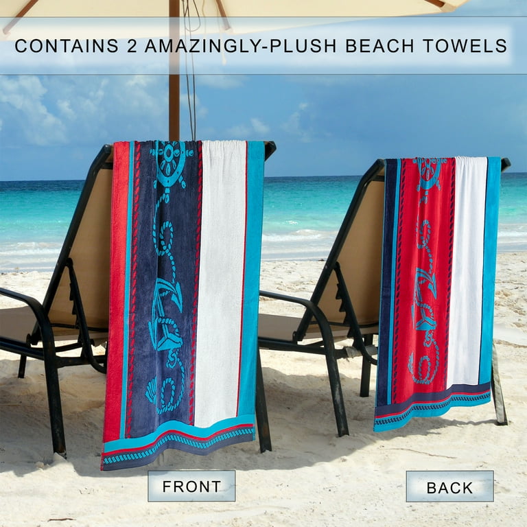 Red white and 2024 blue beach towels