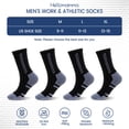 thumbnail image 7 of Mens Crew Athletic Work Socks: 8 Pairs Cushioned Work Socks with Seamless Toe, Breathable Arch Support and Terry Sole, Anti-Pilling Office Socks, Size 11-13, 7 of 7