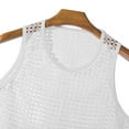 thumbnail image 7 of Tauxra Men's Sleeveless Mesh Vest,Summer Hollow Out Fitness V Neck Breathable Knit, 7 of 7
