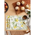 thumbnail image 5 of Summer Lemon Placemats Set of 4, Watercolor Yellow Spring Floral Botanical Placemats for Dining Table, Place Mats for Kitchen Tabletop, Waterproof Wipeable Dining Table Mats Set, 5 of 9