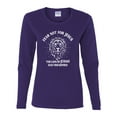 thumbnail image 2 of Wild Bobby Fear Not For Jesus The Lion Of Judah Has Triumphed Inspirational/Christian Women Graphic Long Sleeve Tee, Purple, Small, 2 of 5